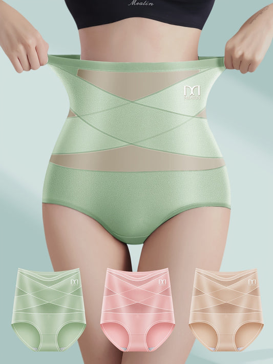 BRAGAS DE ALGODÓN CONTROL ABDOMEN CINTURA ALTA